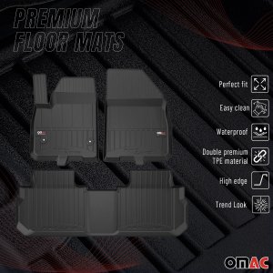 Cadillac XT5 Floor Mat - Omac - Proline Premium TPE - Black - 2017-2025